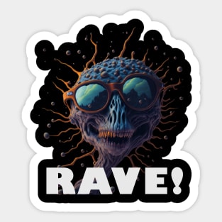 echno T-Shirt - Rave Organism - Catsondrugs.com - Techno, rave, edm, festival, techno, trippy, music, 90s rave, psychedelic, party, trance, rave music, rave krispies, rave flyer T-Shirt Sticker